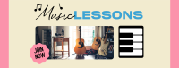 Music Lessons Facebook Cover Design