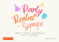 Cute Party Postcard Design