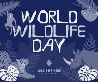 Rustic World Wildlife Day Facebook Post Design