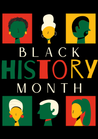 Happy Black History Poster Design