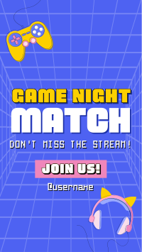 Game Night Match Facebook story Image Preview