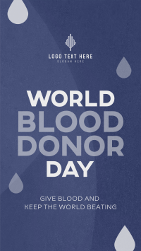 Minimalist Blood Donor Day Instagram reel Image Preview