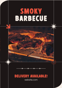 BBQ Delivery Available Poster Design