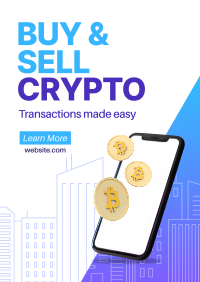 Buy & Sell Crypto Poster Design