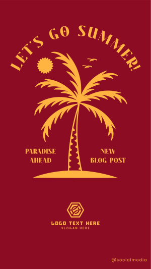 Party Palm Tree Facebook story Image Preview