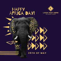 Elephant Ethnic Pattern Instagram Post Preview