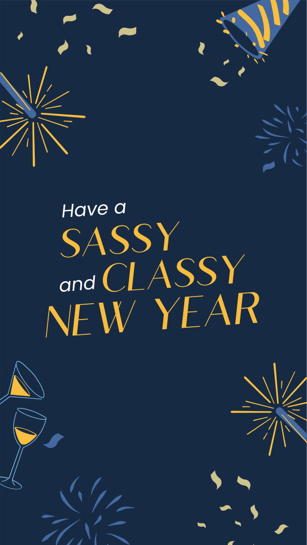 Sassy New Year Spirit Facebook Story Design Image Preview