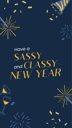 Sassy New Year Spirit Facebook story Image Preview