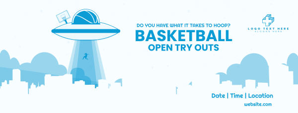 Basketball UFO Facebook Cover Design Image Preview