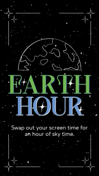 Earth Hour Sky Facebook Story Design