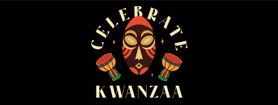 Kwanzaa African Mask  Facebook cover Image Preview
