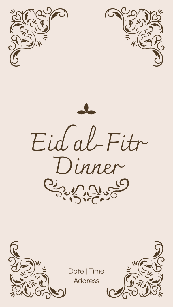 Fancy Eid Dinner  Instagram Story Design Image Preview