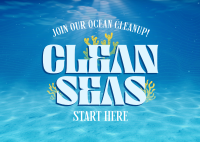 Clean Seas For Tomorrow Postcard Image Preview