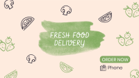 Fresh Vegan Food Delivery Facebook Event Cover Design