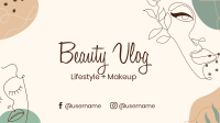 Beauty Vlog Zoom Background Design
