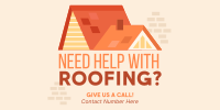 Roof Construction Services Twitter Post Design