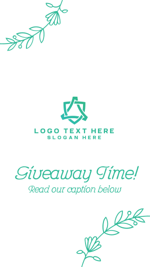Floral Abstract Giveaway Instagram story Image Preview