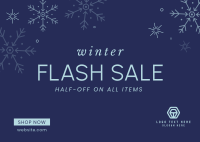 Winter Flash Sale Postcard Design