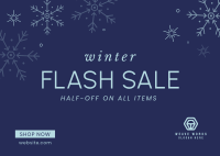 Winter Flash Sale Postcard Image Preview