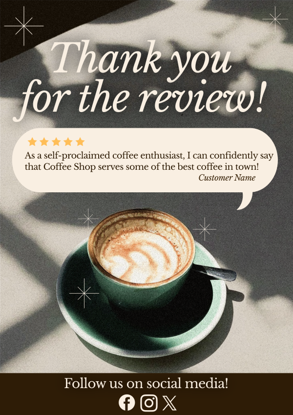 Minimalist Coffee Shop Review Flyer Design