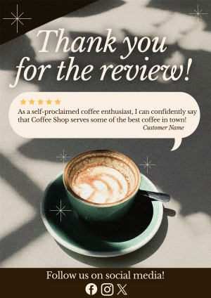 Minimalist Coffee Shop Review Flyer Image Preview