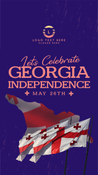 Let's Celebrate Georgia Independence Facebook Story Design