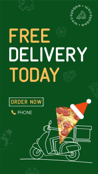 Holiday Pizza Delivery Facebook Story Design