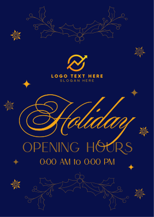 Elegant Holiday Opening Flyer Image Preview