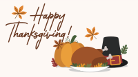 Thanksgiving Dinner Zoom Background Design