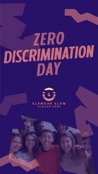 Playful Zero Discrimination Day Facebook Story Design