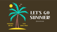 Party Palm Tree Facebook Event Cover Design