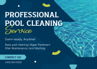 Professional Pool Cleaning Service Postcard Design