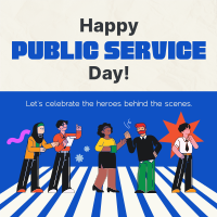 Playful Public Service Day Instagram post Image Preview
