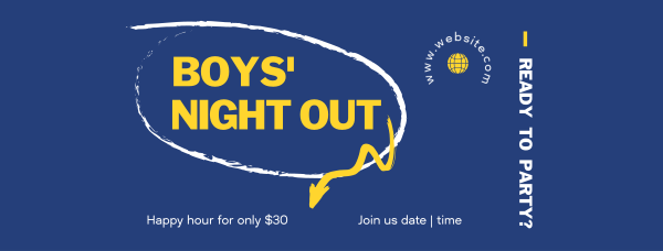 Boy's Night Out Facebook Cover Design Image Preview