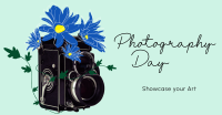 Old Camera and Flowers Facebook Ad Design