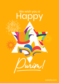 Purim Festival Poster Design