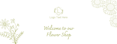 Minimalist Flower Shop Facebook cover Image Preview