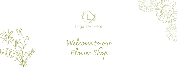Minimalist Flower Shop Facebook Cover Design Image Preview