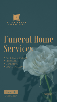 Funeral White Rose Instagram Story Design