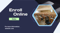 Online University Enrollment Facebook Event Cover Design