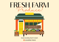 Fresh Farm Produce Postcard Image Preview