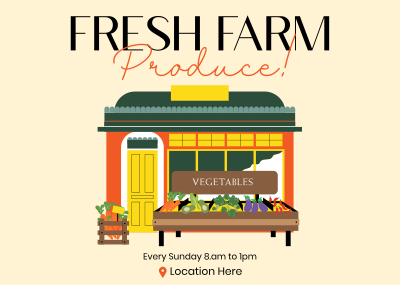 Fresh Farm Produce Postcard Image Preview