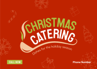 Christmas Catering Postcard Image Preview