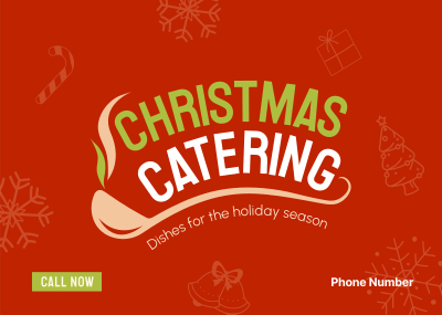Christmas Catering Postcard Image Preview