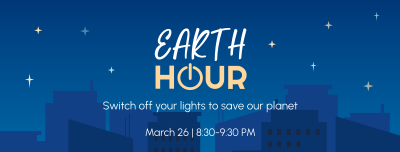 Earth Hour Cityscape Facebook cover Image Preview