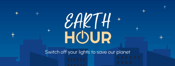Earth Hour Cityscape Facebook Cover Design Image Preview