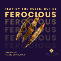 Be Ferocious Instagram post Image Preview