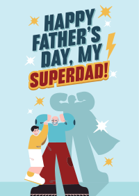 Superhero Father's Day Poster Image Preview