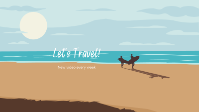 Let's Travel Beach YouTube cover (channel art)