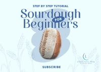 Beginner Sourdough Tutorial Postcard Design